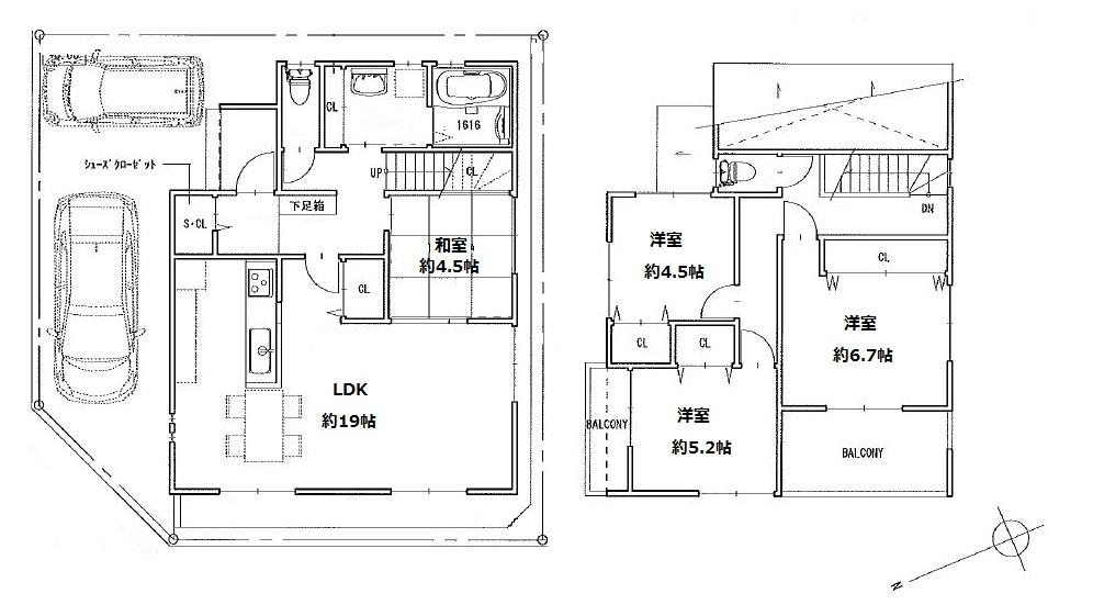 Floor plan. 32,300,000 yen, 4LDK, Land area 108.52 sq m , Building area 100.84 sq m