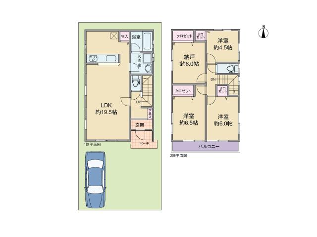 Floor plan. 23.8 million yen, 3LDK + S (storeroom), Land area 115.6 sq m , Building area 94.77 sq m