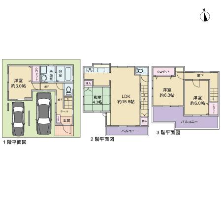 Floor plan. 23.8 million yen, 4LDK, Land area 66.55 sq m , Building area 112.2 sq m