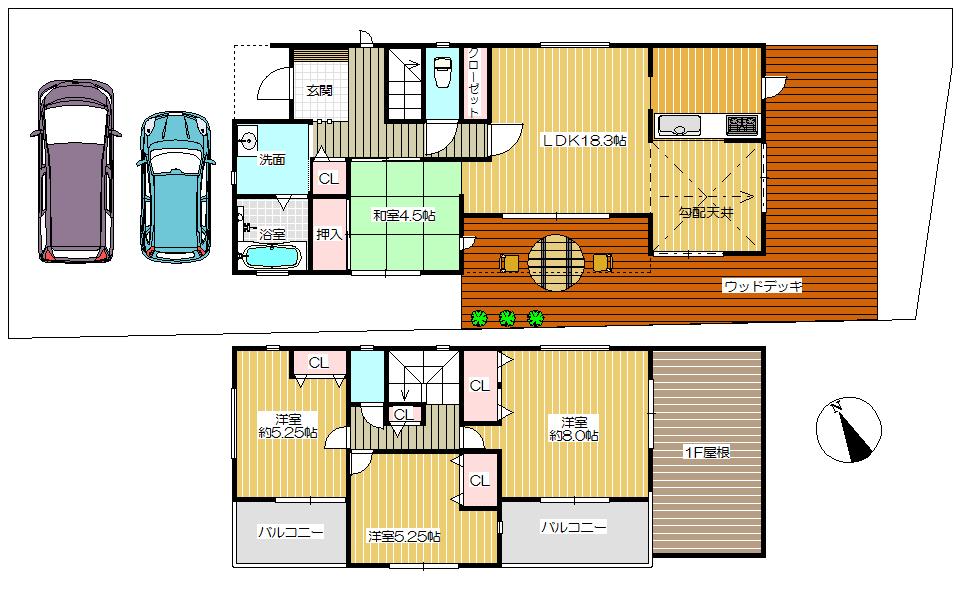 Building plan example (Perth ・ Introspection). Building plan example (No. 2 locations) Building area 100.44 sq m