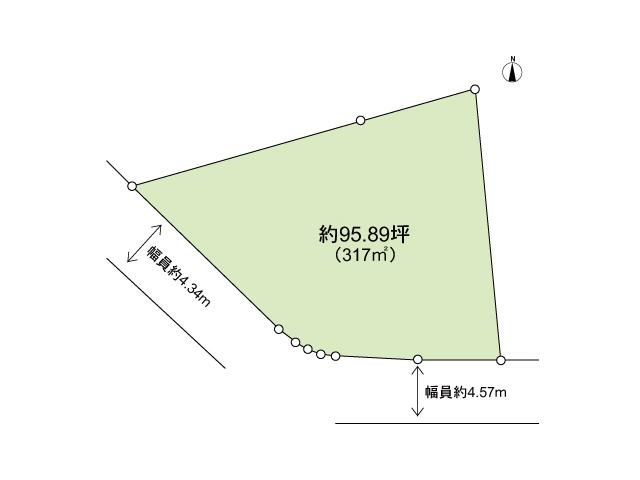 Compartment figure. Land price 19,800,000 yen, Land area 317 sq m compartment view