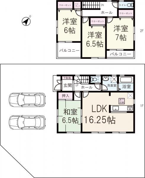 Floor plan. 28.8 million yen, 4LDK, Land area 194.4 sq m , Building area 99.22 sq m