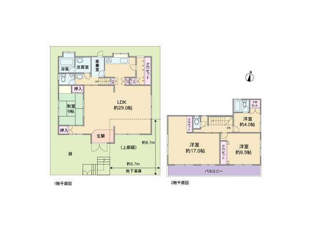 Floor plan. 24,800,000 yen, 4LDK, Land area 192.47 sq m , Building area 150.12 sq m