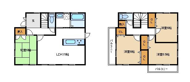 Floor plan. 25,800,000 yen, 4LDK, Land area 151.26 sq m , Building area 98.81 sq m