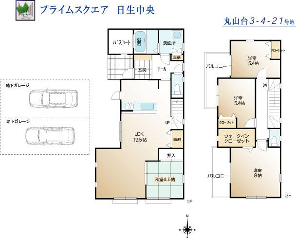 Building plan example (floor plan). Building plan example (Maruyamadai 3-4-21) 4LDK, Land price 11,310,000 yen, Land area 317.06 sq m , Building price 17,490,000 yen, Building area 105.15 sq m