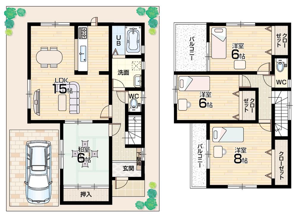 Floor plan. 18,800,000 yen, 4LDK, Land area 110.69 sq m , Building area 98.54 sq m   [Limit 1 House] 