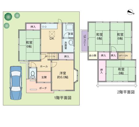 Floor plan. 16.8 million yen, 5DK, Land area 99.26 sq m , Building area 82.62 sq m