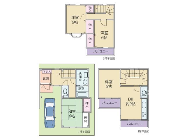 Floor plan. 12.5 million yen, 4DK, Land area 61.08 sq m , Building area 90.06 sq m