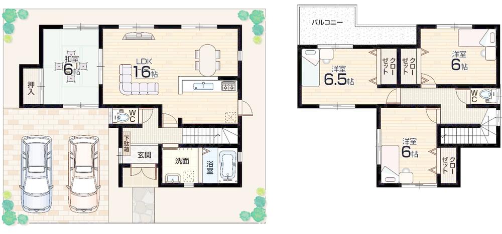 Floor plan. 27,800,000 yen, 4LDK, Land area 162.83 sq m , Building area 97.6 sq m   [Limit 1 House] 