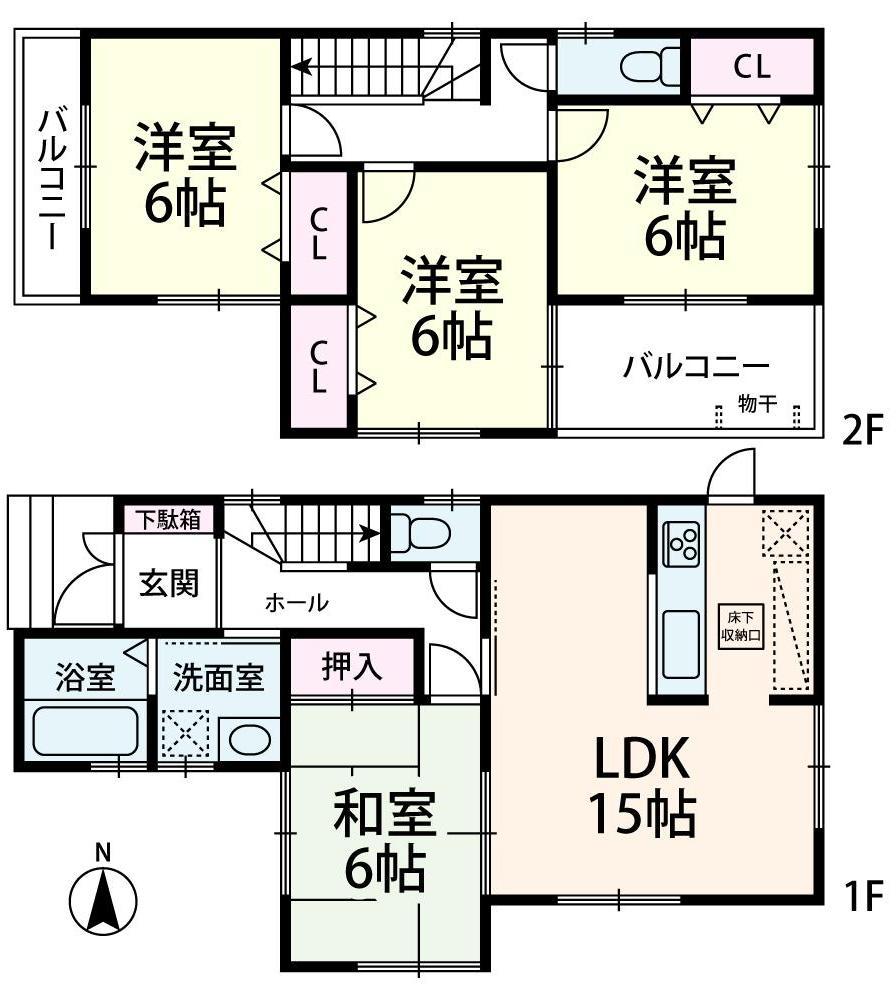 Floor plan. (No. 4 locations), Price 20.8 million yen, 4LDK, Land area 151.23 sq m , Building area 93.96 sq m