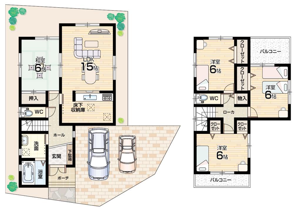 Floor plan. 25,800,000 yen, 4LDK, Land area 117.01 sq m , Building area 94.77 sq m   [Limit 1 House] 