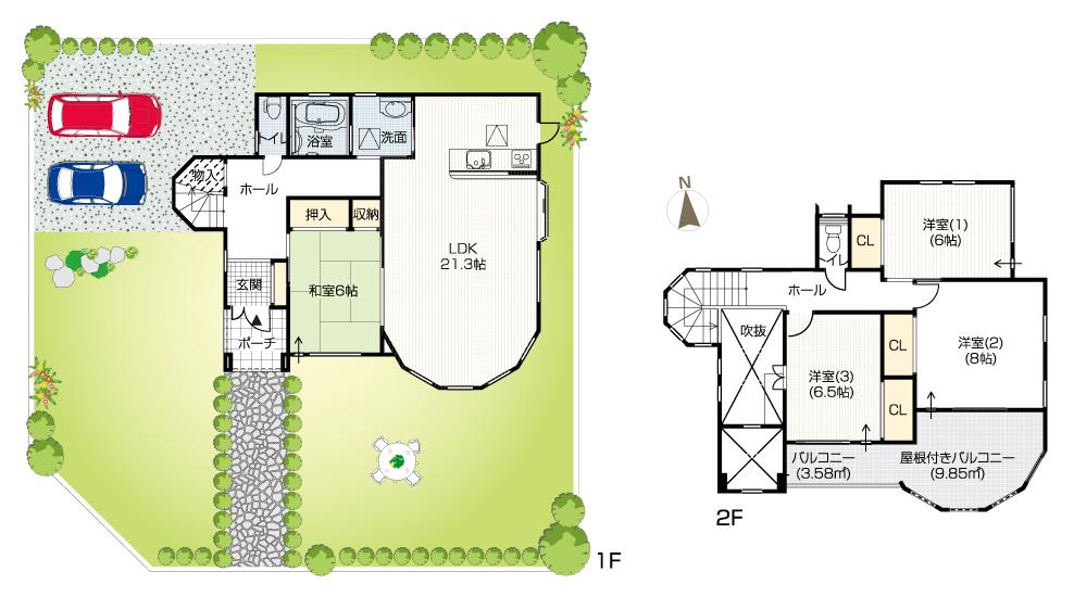 Floor plan. Keyakizaka also opened planned in the town kindergarten next spring 475m up to elementary school