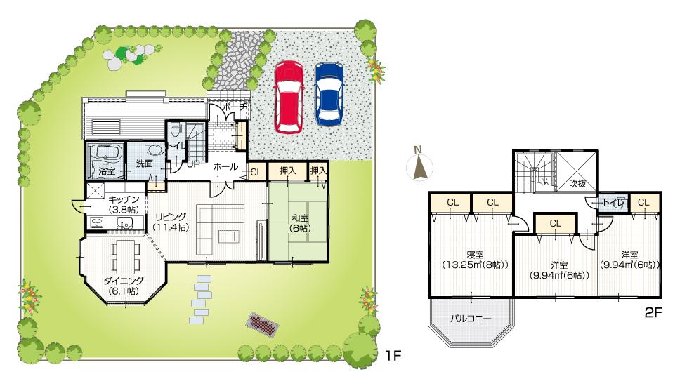 Floor plan. Keyakizaka also opened planned in the town kindergarten next spring 475m up to elementary school