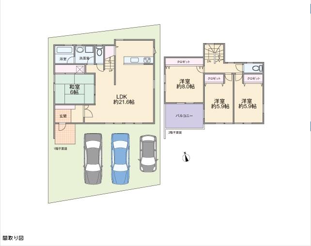 Floor plan. 39,800,000 yen, 4LDK, Land area 154.64 sq m , Building area 115.32 sq m