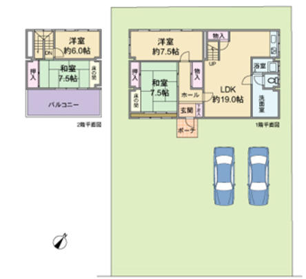 Floor plan. 21.3 million yen, 4LDK, Land area 264.16 sq m , Building area 104.74 sq m