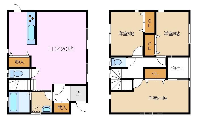 Floor plan. 25,800,000 yen, 3LDK, Land area 165.61 sq m , Building area 103.15 sq m
