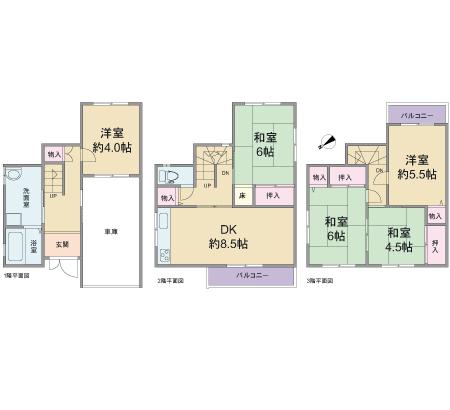 Floor plan. 10.8 million yen, 5DK, Land area 67.8 sq m , Building area 110.83 sq m