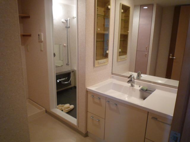 Wash basin, toilet. Wash room (shampoo dresser. )