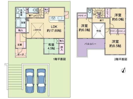 Floor plan. 36,800,000 yen, 4LDK, Land area 187.08 sq m , Building area 109.72 sq m