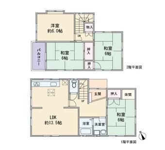 Floor plan. 11.8 million yen, 4LDK, Land area 126.14 sq m , Building area 87.77 sq m