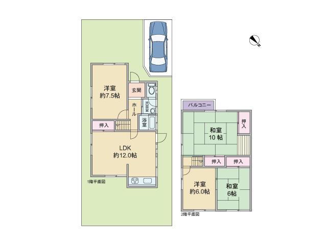Floor plan. 8.8 million yen, 4LDK, Land area 148.76 sq m , Building area 91.06 sq m