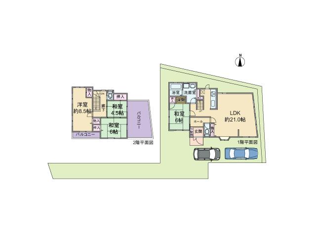 Floor plan. 25,800,000 yen, 4LDK, Land area 143.92 sq m , Building area 98.71 sq m