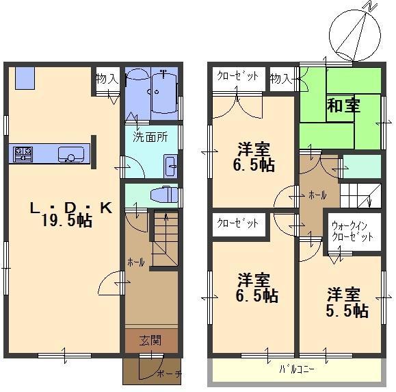 Floor plan. Price 17.8 million yen, 4LDK, Land area 118.59 sq m , Building area 99.36 sq m
