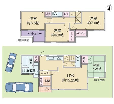 Floor plan. 21,800,000 yen, 4LDK, Land area 120.91 sq m , Building area 94.77 sq m