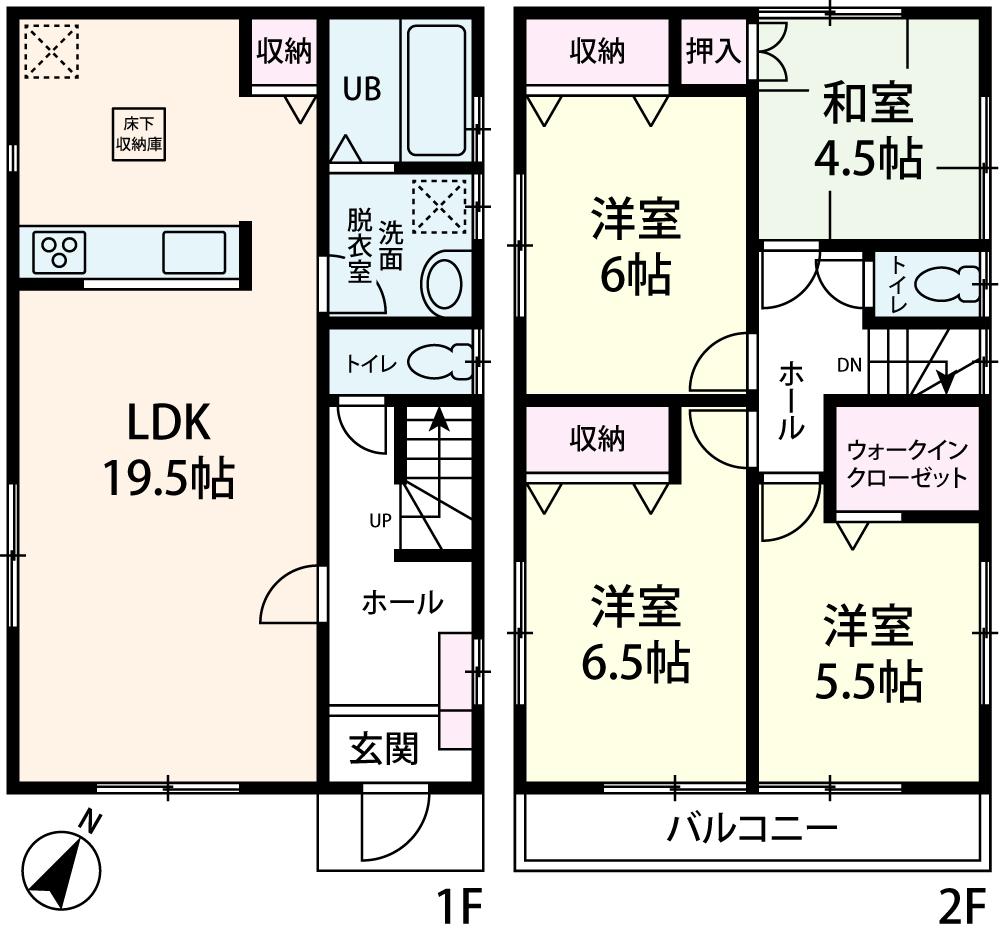 Floor plan. (1 Building), Price 17.8 million yen, 4LDK, Land area 118.59 sq m , Building area 99.36 sq m