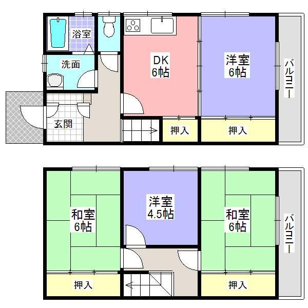 Floor plan. 9 million yen, 4LDK, Land area 99.86 sq m , You can use the building area 72.9 sq m 2 along the line 2 Station