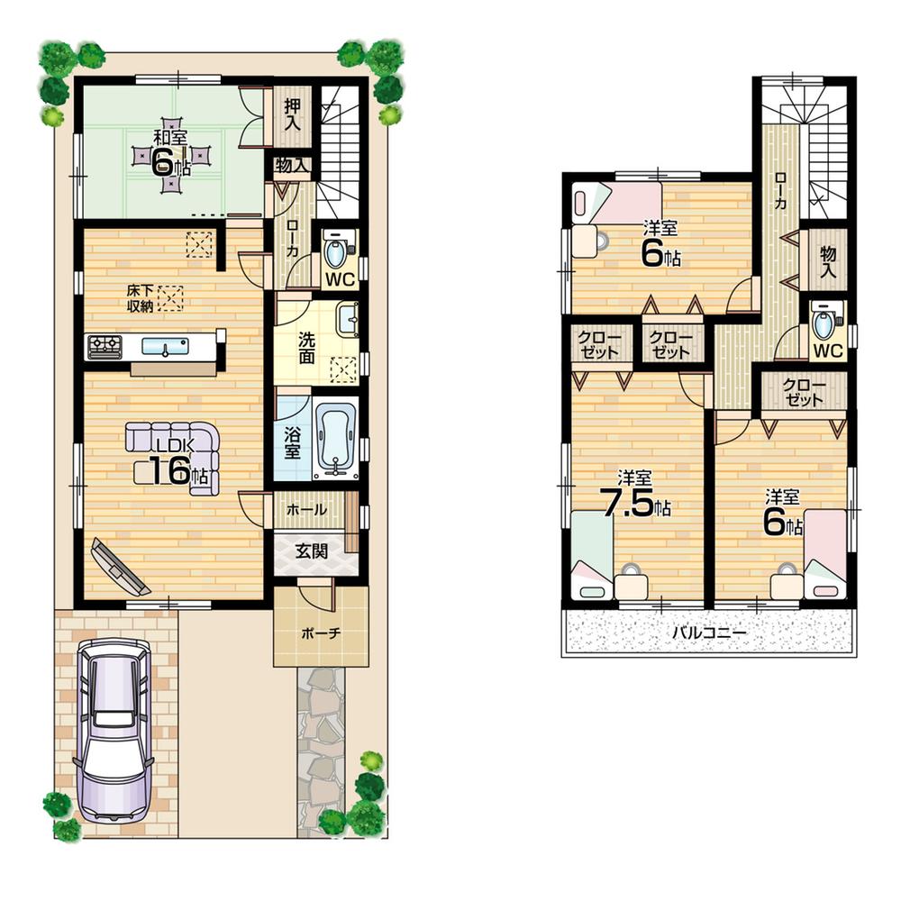 Floor plan. 23.8 million yen, 4LDK, Land area 115.6 sq m , Building area 98.82 sq m   [No. 2 place] 