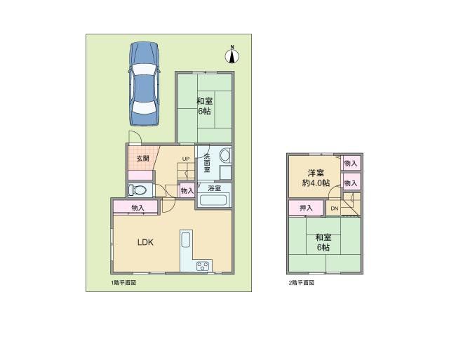 Floor plan. 9.8 million yen, 3LDK, Land area 98.59 sq m , Building area 73.3 sq m