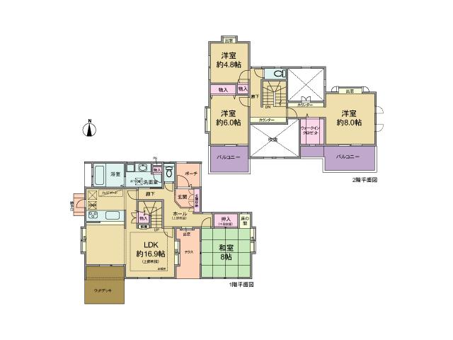 Floor plan. 27,800,000 yen, 4LDK, Land area 216.31 sq m , Building area 119.23 sq m