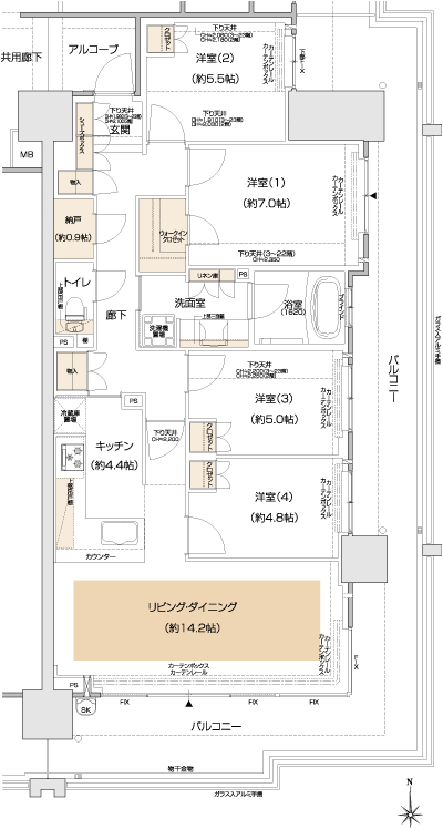 Floor: 4LDK + N + WIC, the occupied area: 95.25 sq m, Price: TBD