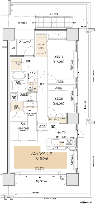 Floor: 3LDK + WIC + SIC, the occupied area: 75.03 sq m, Price: 37,570,000 yen