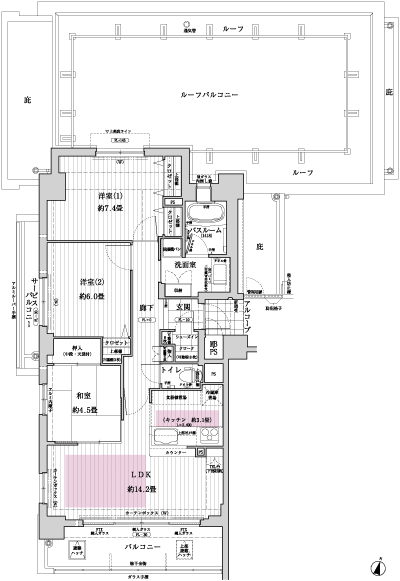 Floor: 3LDK, occupied area: 75.37 sq m, Price: 41,644,000 yen