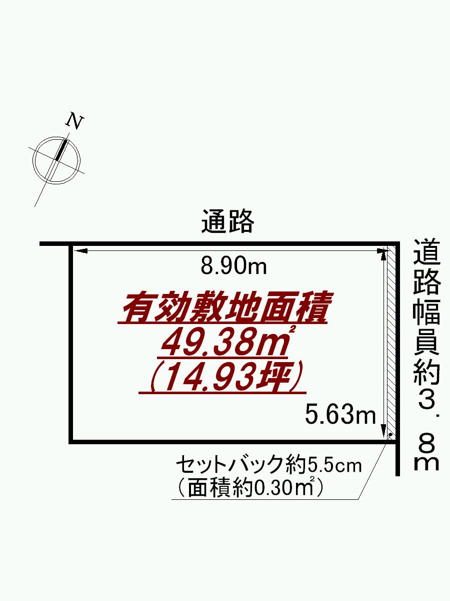 Compartment figure. Land price 13.8 million yen, Land area 49.68 sq m