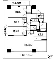 Floor: 2LDK + S (storeroom), the occupied area: 103.18 sq m, Price: TBD
