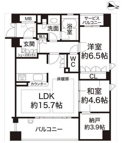 Floor plan. 2LDK + S (storeroom), Price 29,300,000 yen, Occupied area 68.62 sq m , Balcony area 9.54 sq m