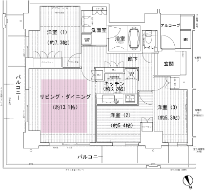 Floor: 3LDK, occupied area: 81.59 sq m, Price: TBD