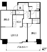 Floor: 2LDK, occupied area: 60.79 sq m, Price: 28.4 million yen