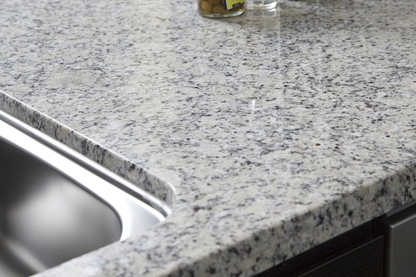 Kitchen.  [Natural stone counter kitchen] Granite paste of work top bring a sense of luxury that has been refined in the kitchen. Durable, care is also easy (same specifications)