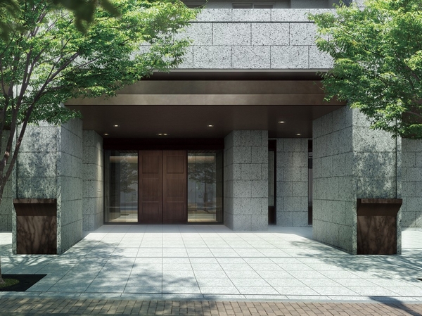 Providing a further approach to the back of the colonnaded of natural stone reminiscent of the corridor, The atmosphere of the city has to produce a graceful welcome space to a different home (Entrance Rendering)