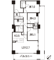 Floor: 3LDK, occupied area: 75.06 sq m, Price: 36,900,000 yen ・ 37,100,000 yen