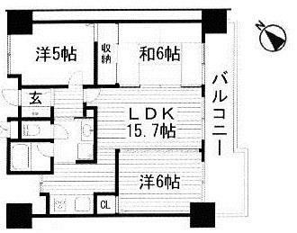 Floor plan. 3LDK, Price 21,800,000 yen, Occupied area 62.13 sq m , Balcony area 13.86 sq m