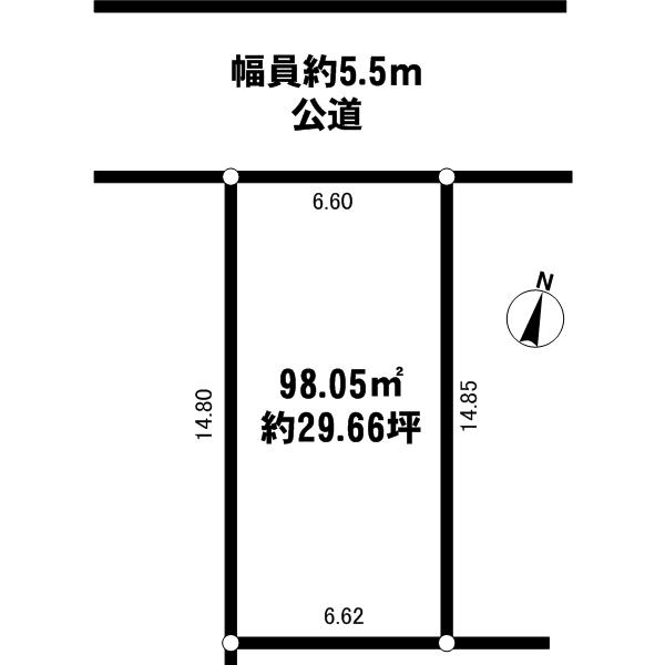 Compartment figure. Land price 29 million yen, Land area 98.05 sq m