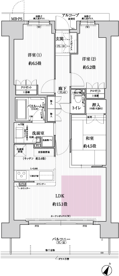 Floor: 3LDK, the area occupied: 70.1 sq m, Price: 29,300,000 yen ~ 36.5 million yen