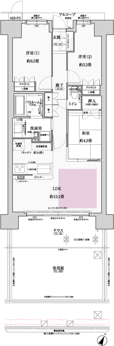 Floor: 3LDK, the area occupied: 70.1 sq m, Price: 29.6 million yen