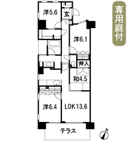 Floor: 4LDK, occupied area: 83.81 sq m, Price: 39.4 million yen