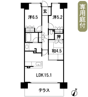 Floor: 3LDK, the area occupied: 70.1 sq m, Price: 29.6 million yen